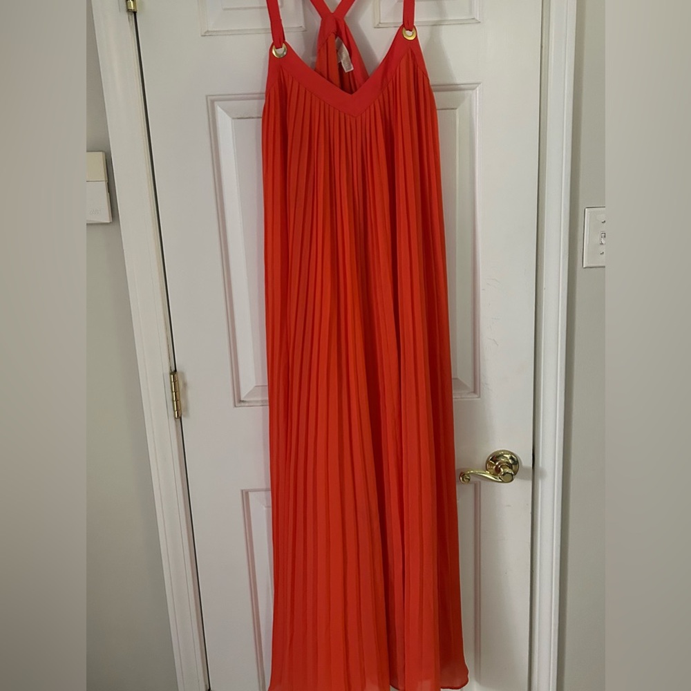 Vibrant Orange Maxi Dress